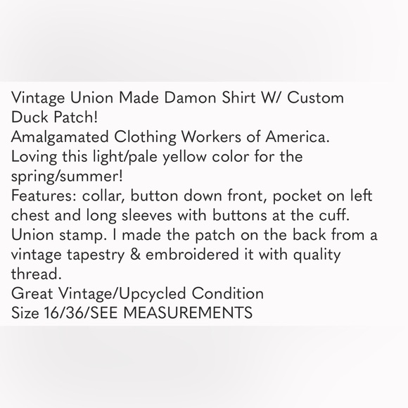 Custom Upcycled Vintage Button Front Shirt W/ Embroidered Farmhouse Duck Patch - Picture 16 of 16